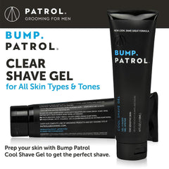 Bump Patrol Cool Shave Gel delivers menthol cooling sensation on skin during shave.