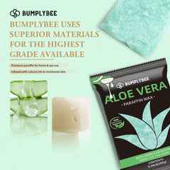 BUMPLYBEE recargas Aloe Vera para uso continuo, manteniendo la hidratación en cada sesión de parafina.