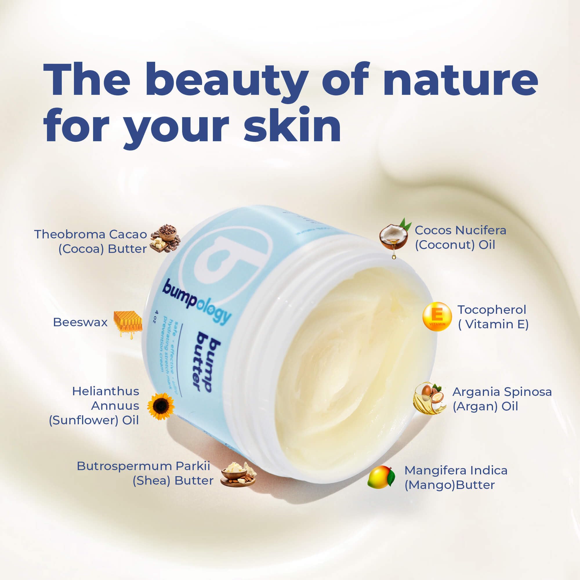 Bumpology Bump Butter pump dispense enables quick, one-step moisturizer.