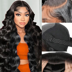 Cabello bunGiol humano onda corporal 24 pulgadas, estilo natural