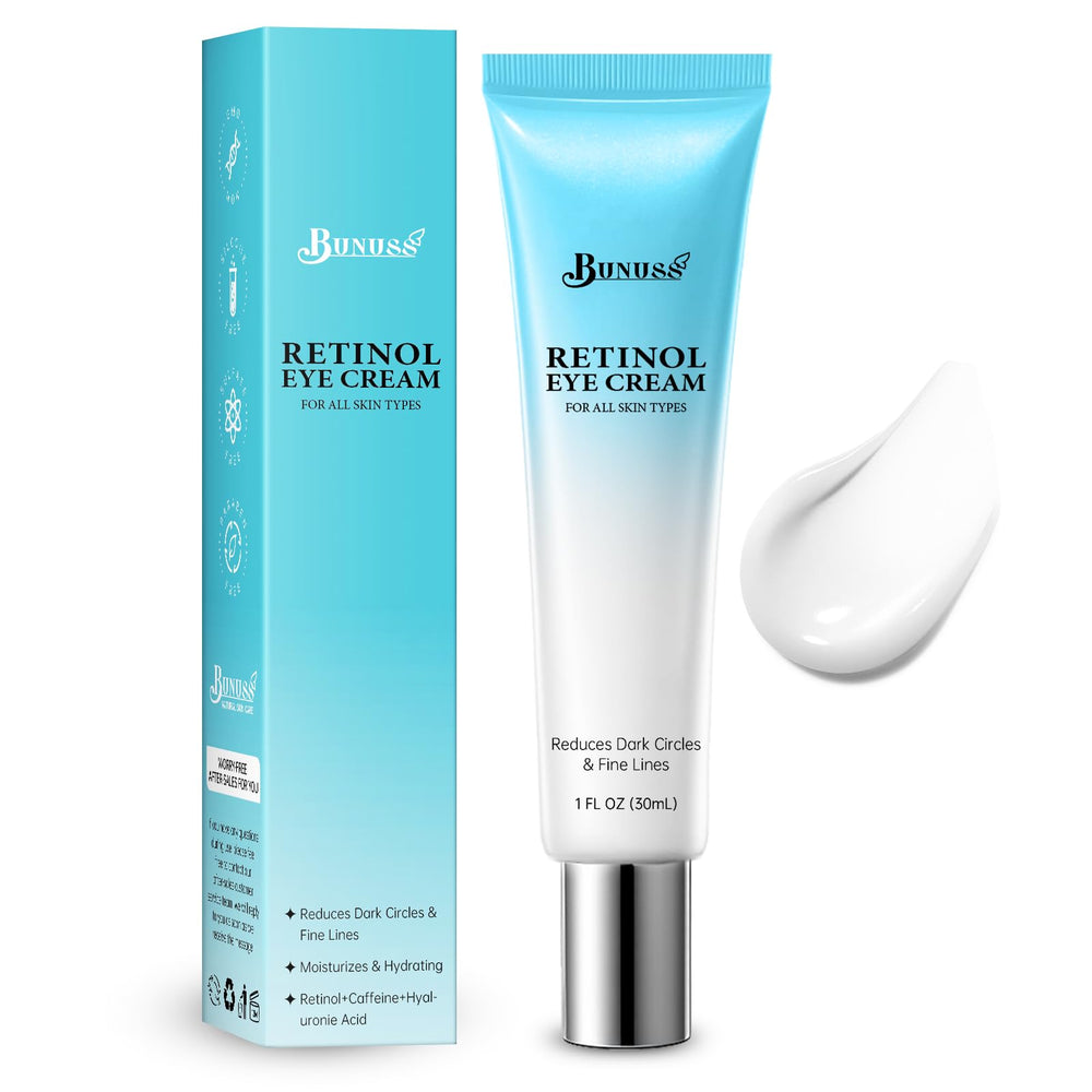 BUNUSS Retinol Ojos crema antiarrugas, reduce apariencia de líneas.