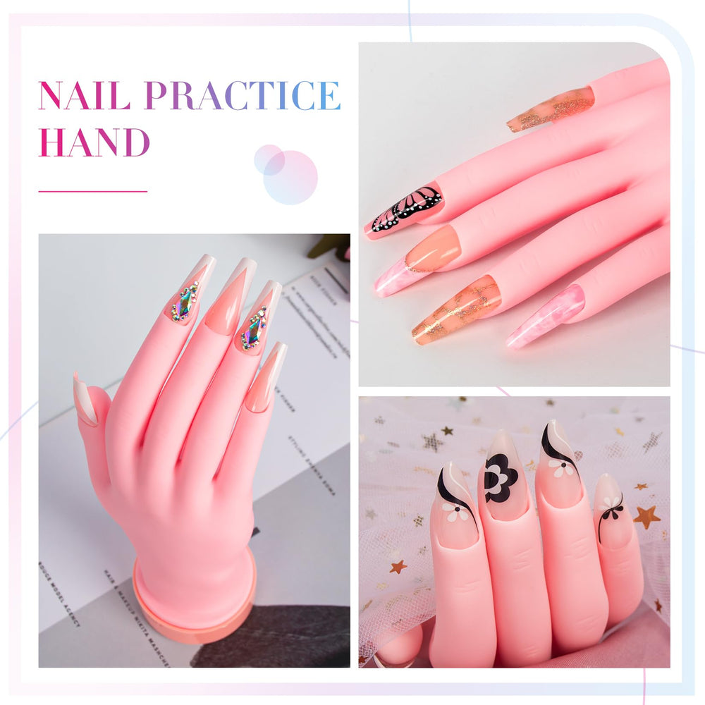 Buqikma, fijación de tips con adhesivo para pruebas de nail art.
