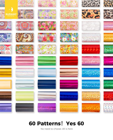 BURANO 60 pegatinas de foil para diseños variados en casa.