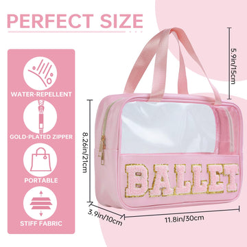 Burskit Ballet Bag con letras chenille, añade estilo diario.