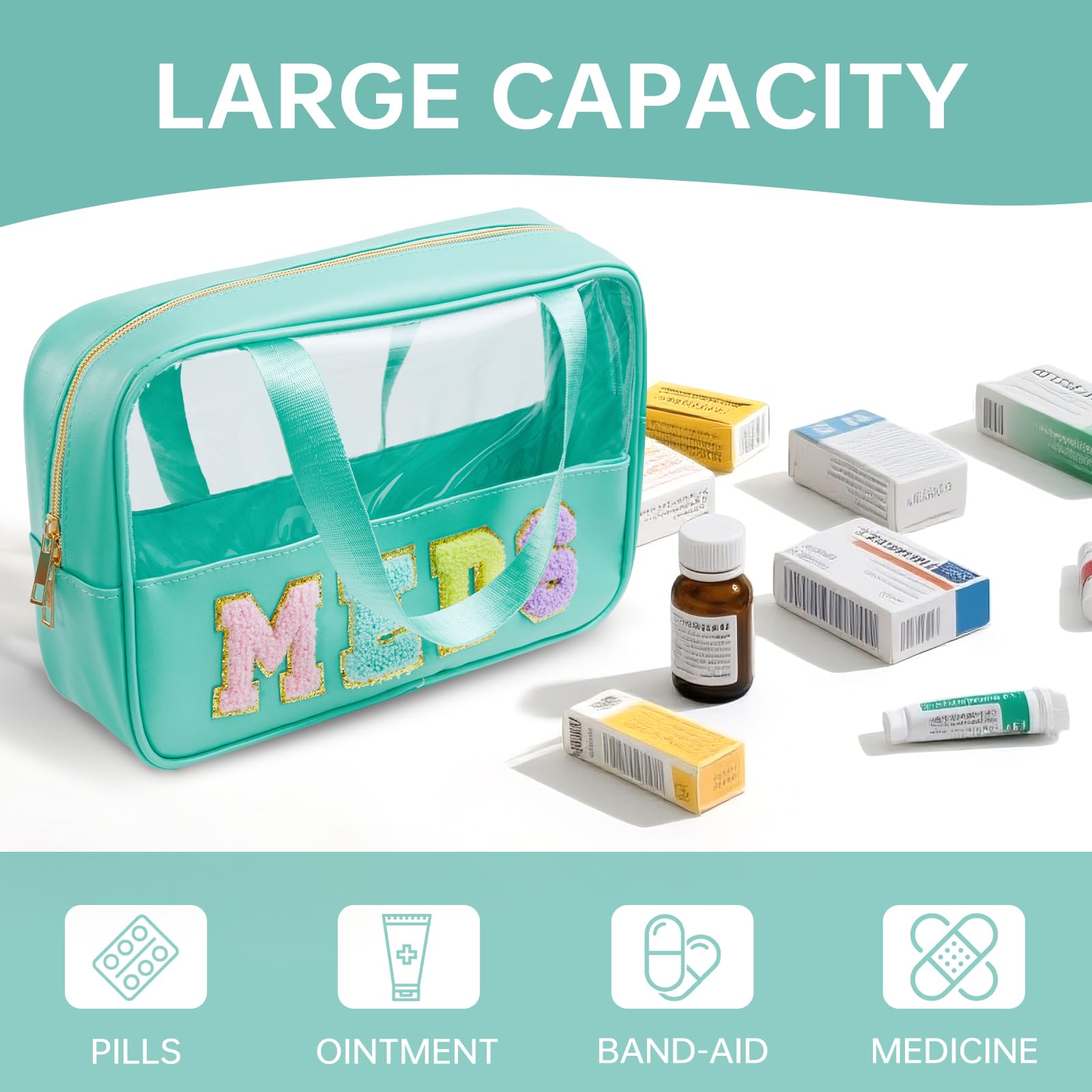 Bolsita de cosméticos de viaje para organización compacta.