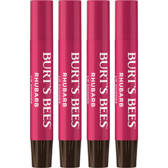 Burt's Bees bálsamo brillo ruibarbo en tubo, brillo natural.