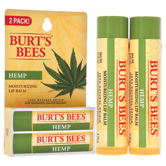 Burts Bees bálsamo labial cáñamo, nutrición con vitamina E para labios protegidos