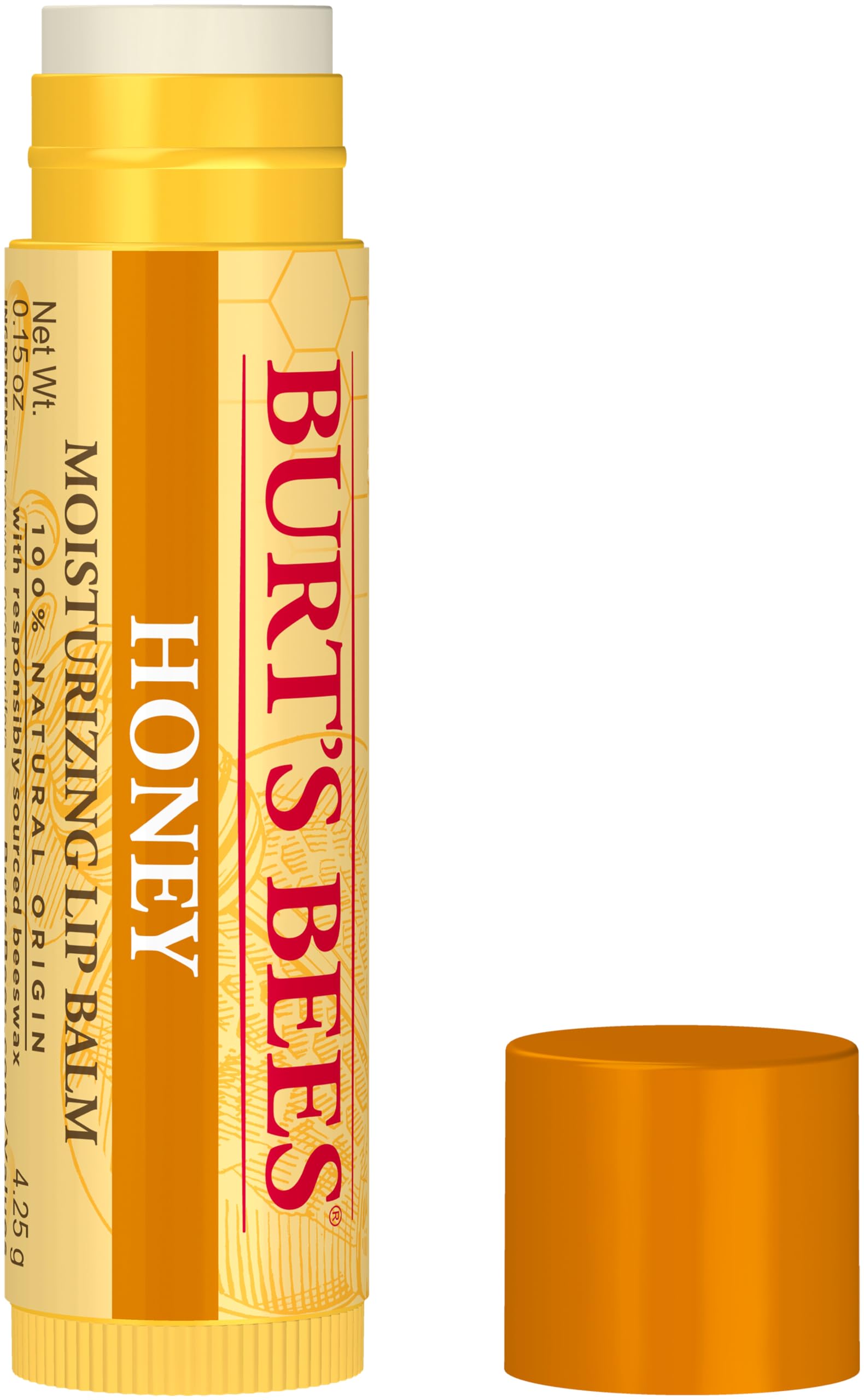 Burt's Bees Bálsamo labial miel en tubo para hidratación suave.