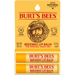 Burt's Bees Balsamo labial Original Beeswax en tubo, hidratación suave y natural.