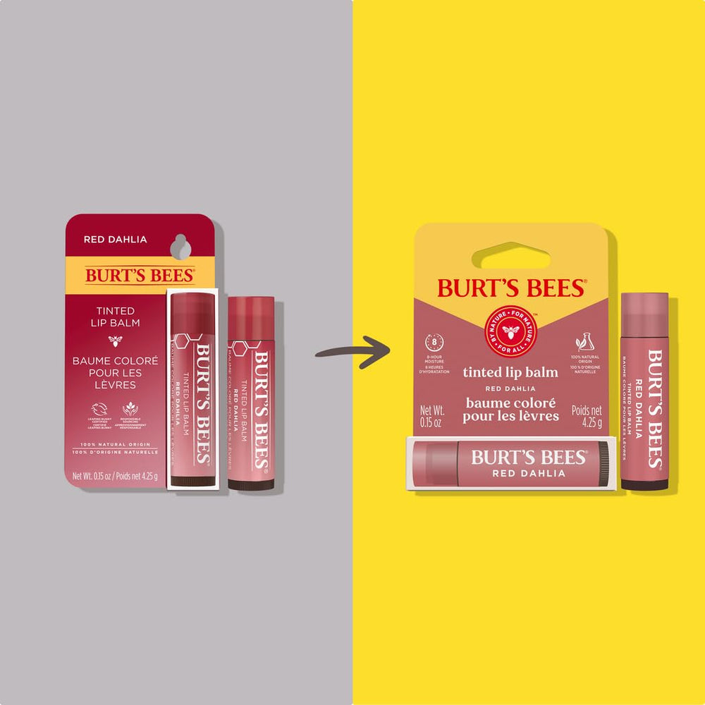 Burt's Bees Red Dahlia, libre de parabenos, ftalatos, petrolato ni SLS para labios.
