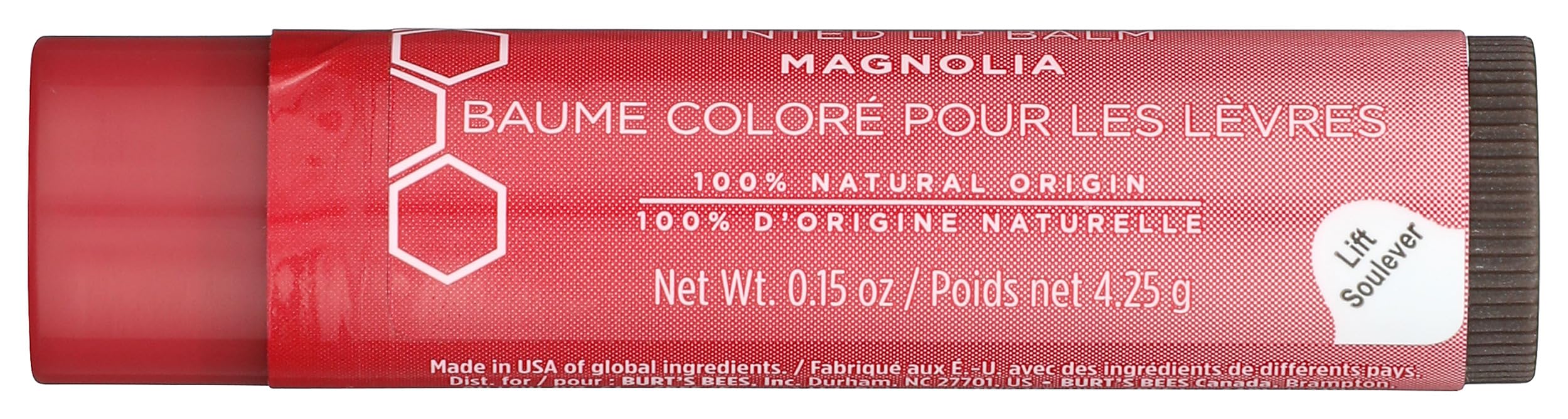 Llevalo en la bolsa para retoques rápidos con Burts Bees Magnolia tintado.