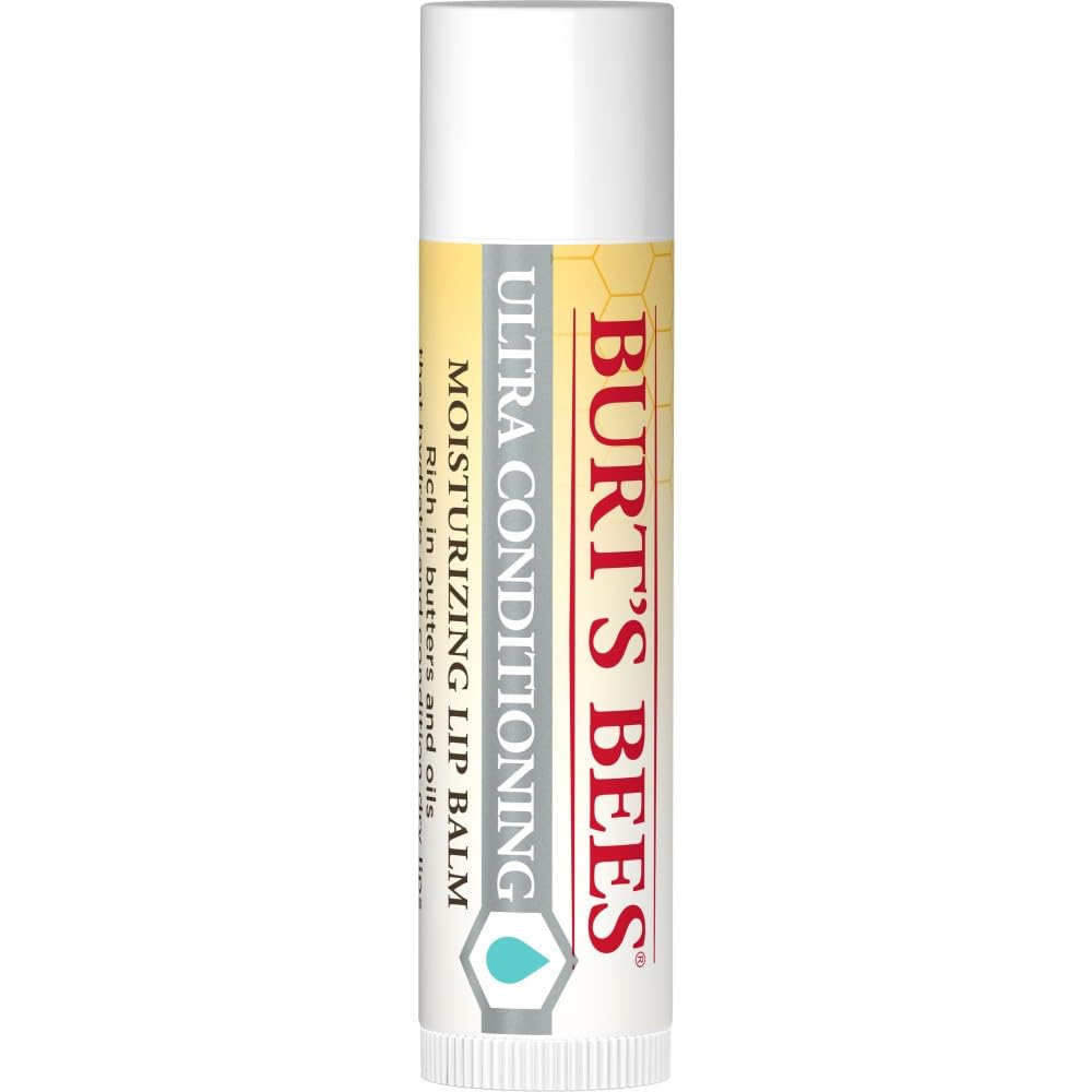 Burt's Bees bálsamo labial Ultra Acondicionador, aplicación suave para labios secos.
