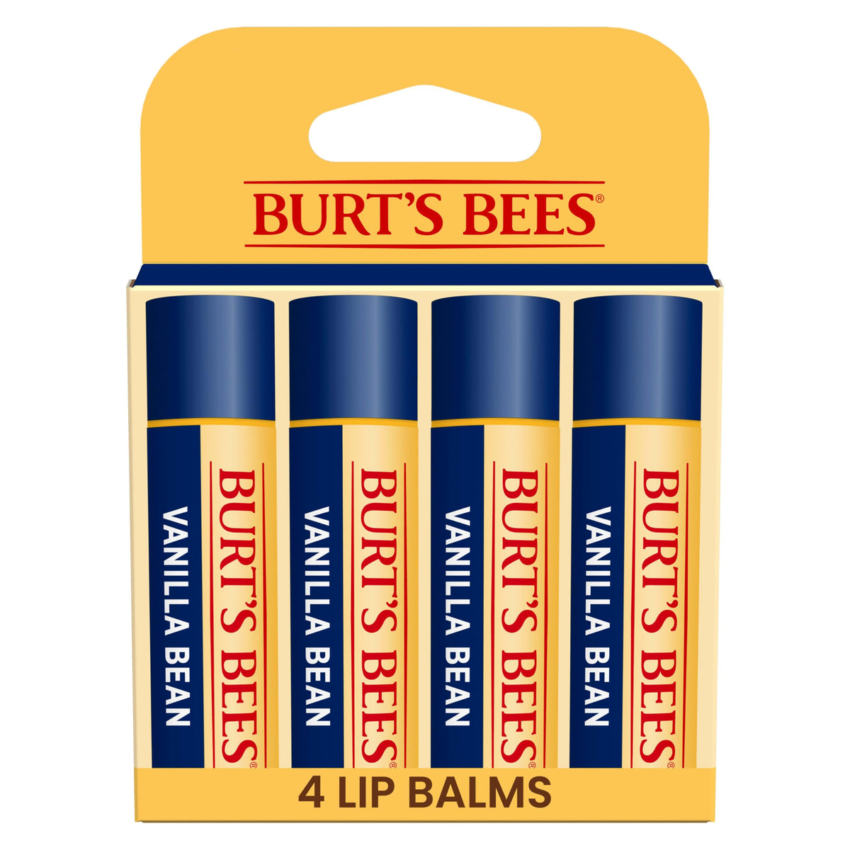 Burt's Bees bálsamo labial vainilla en tubo, hidratación natural para labios