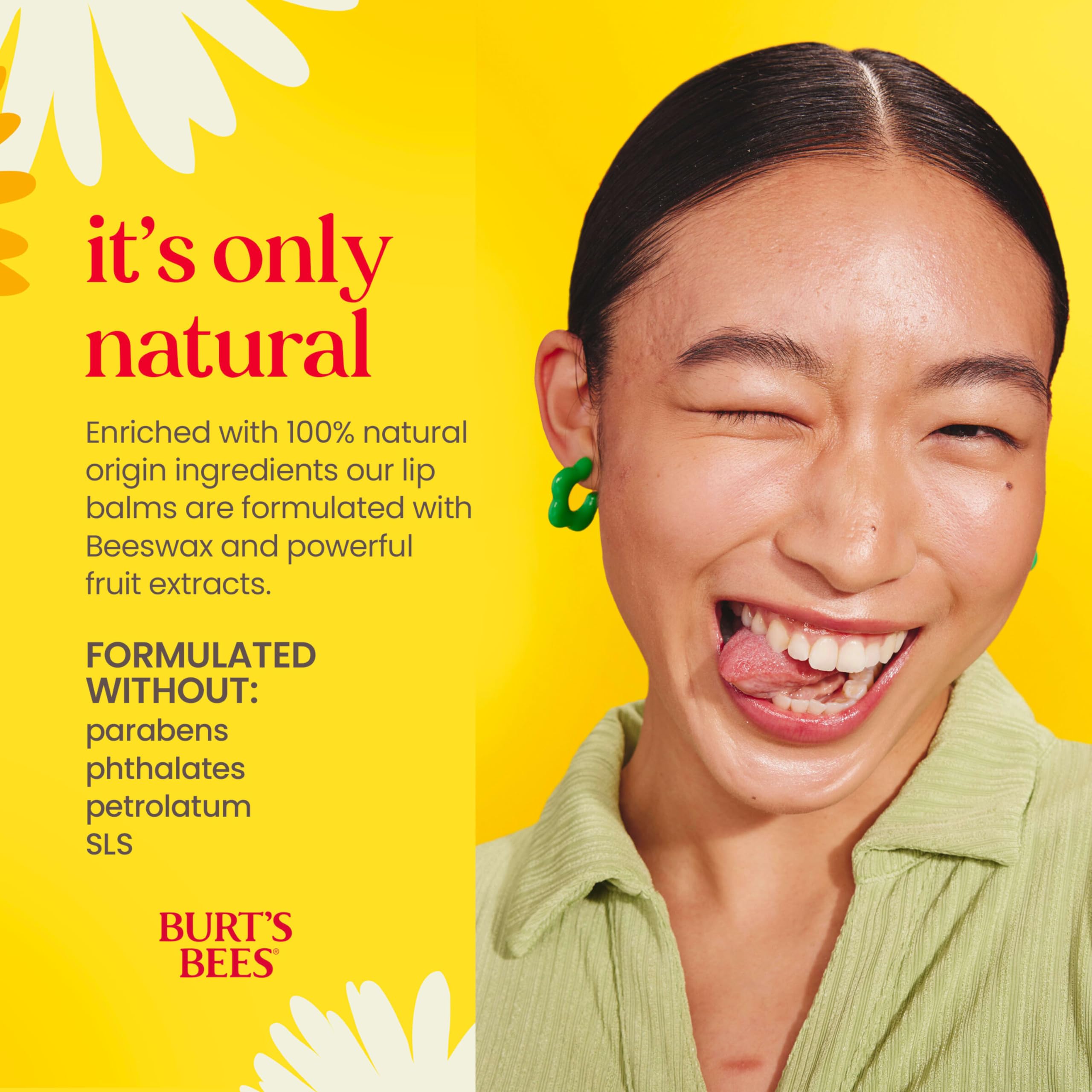 Burt's Bees acabado mate natural para labios con cera de abejas.