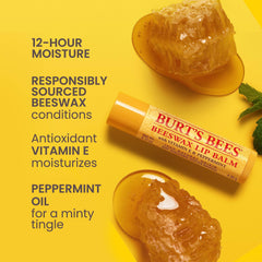 Pack de 12 bálsamo labial Burt's Bees para hidratación diaria.