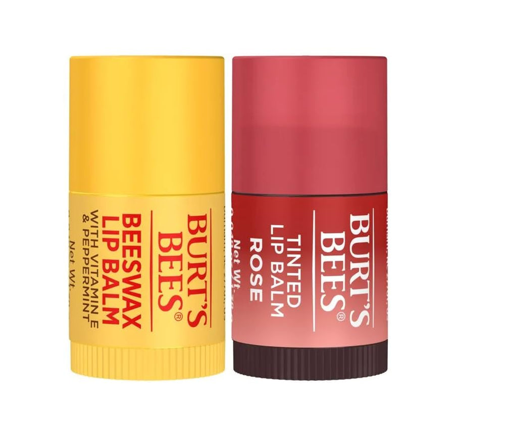 Burt's Bees bálsamo labial tintado rosa mini, color suave y hidratación duradera.