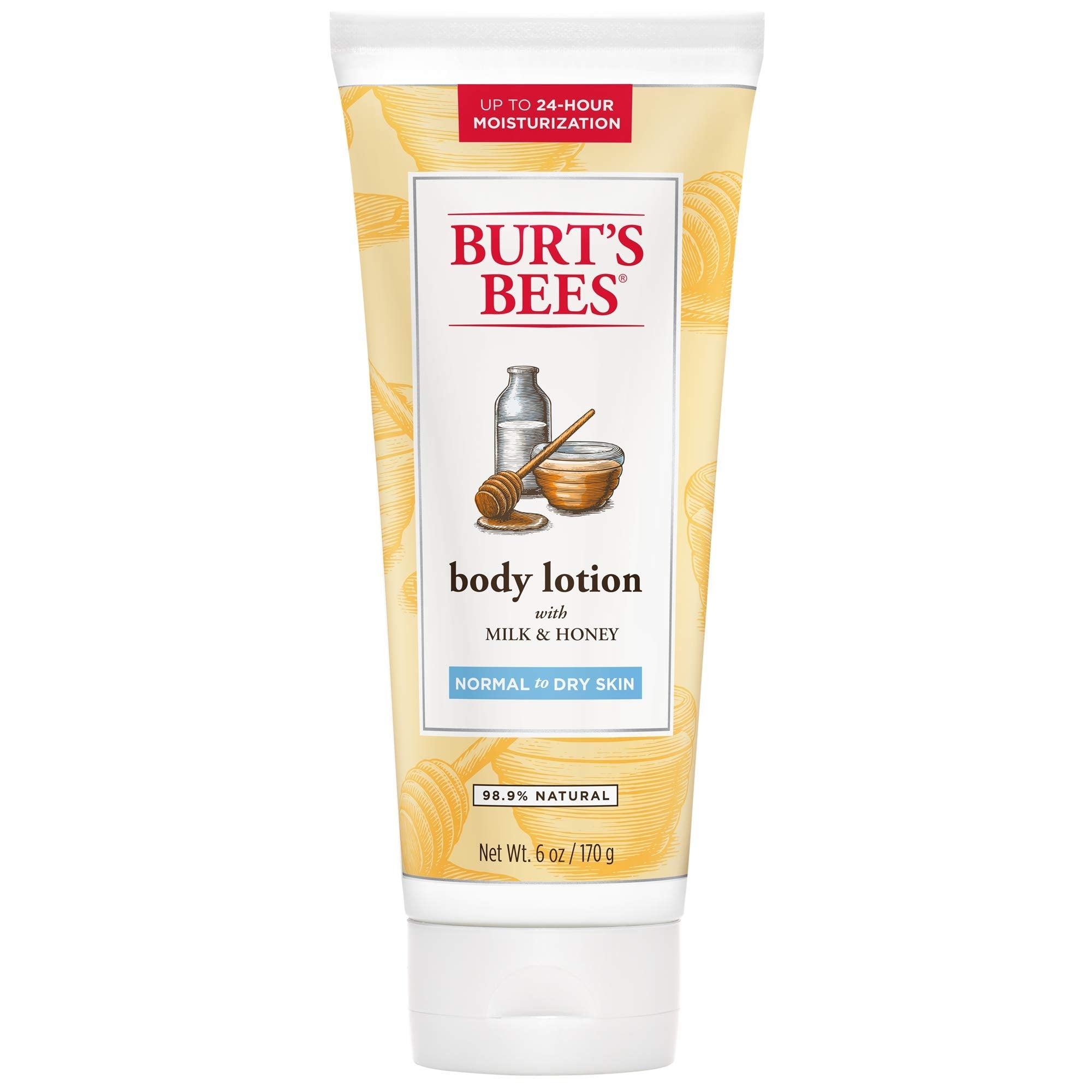 Burt's Bees crema corporal Leche y Miel, hidratación nutritiva para piel seca en un práctico paquete de dos.