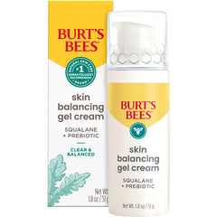 Burt's Bees crema gel equilibrante con escualano para piel propensa a brotes; hidratación suave.