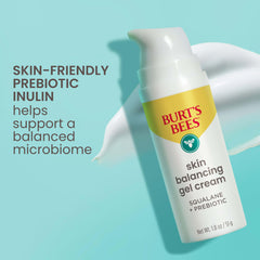 Burt's Bees gel crema prebiótico con inulina para microbiota de la piel.