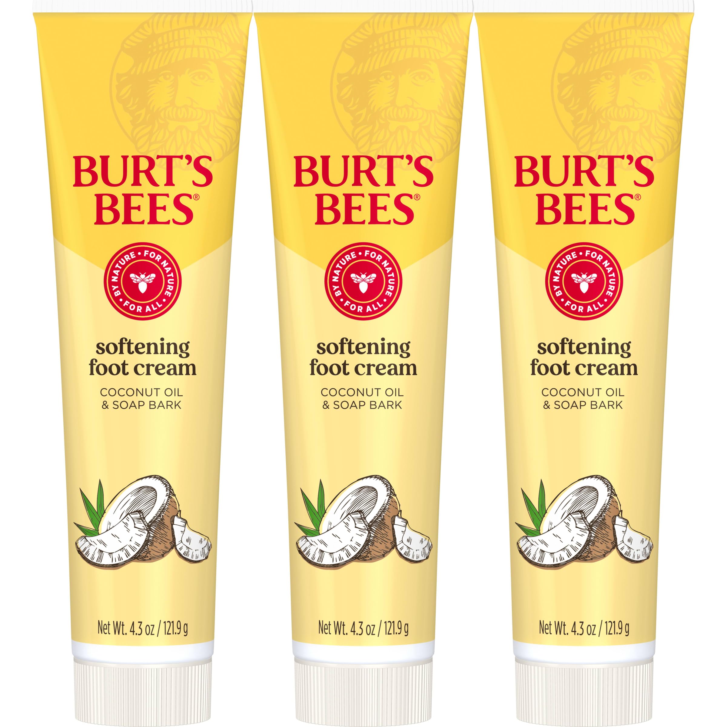 Burt's Bees Crema de Pies con Aceite de Coco, textura suave e hidratación.