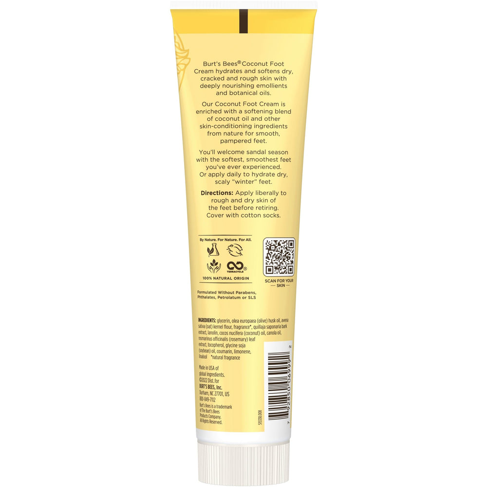 Burt's Bees Crema de Pies con romero y menta, sensación refrescante.