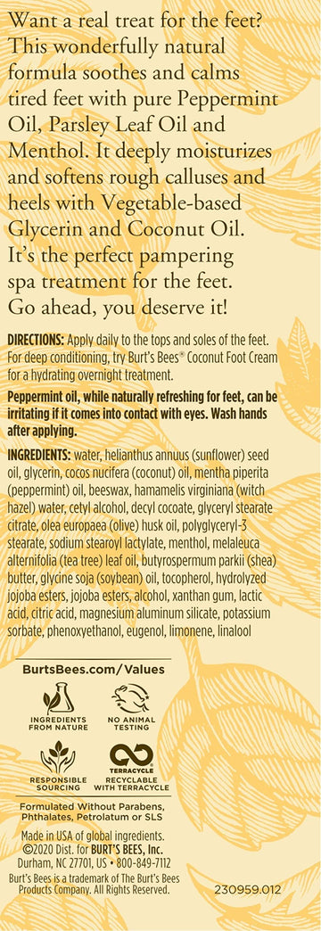 Empaque variado Burt's Bees loción para pies con aroma a menta.