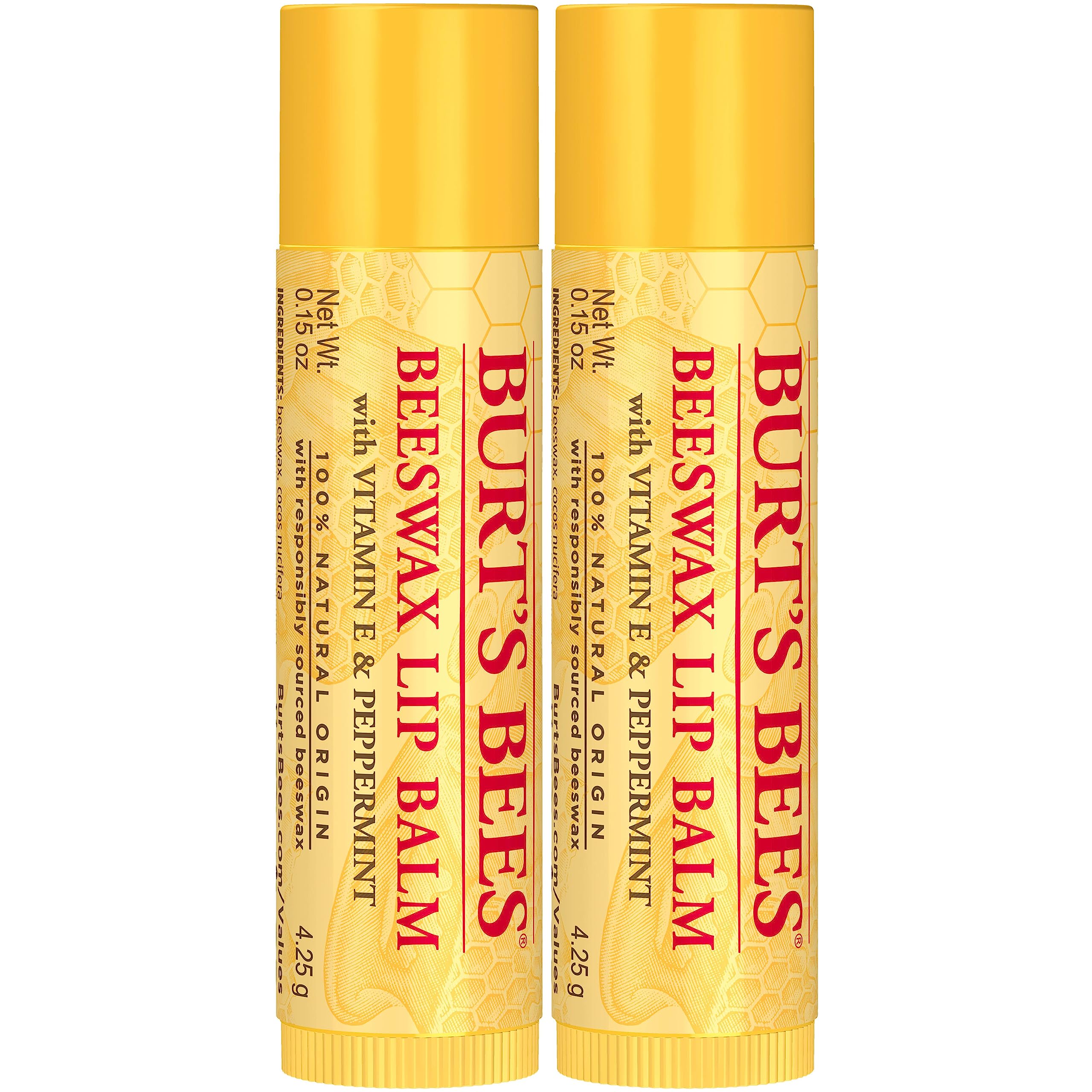 Envase de plástico reciclado al 70% en Burt's Bees, opción sostenible.