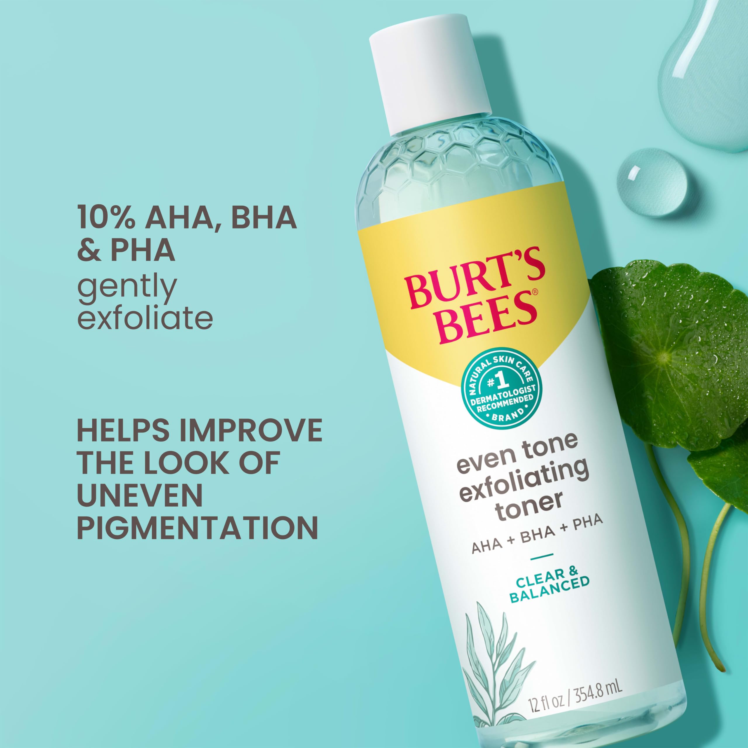 Burts Bees exfoliante líquido reduce poros visibles para piel suave
