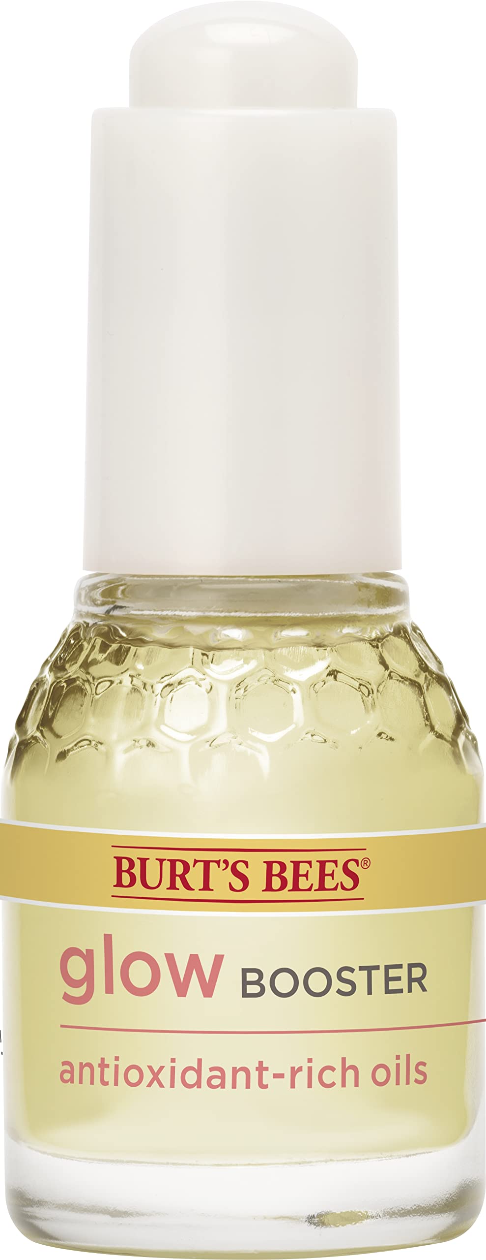 Burt's Bees Glow Booster Serum en frasco para brillo natural y piel hidratada