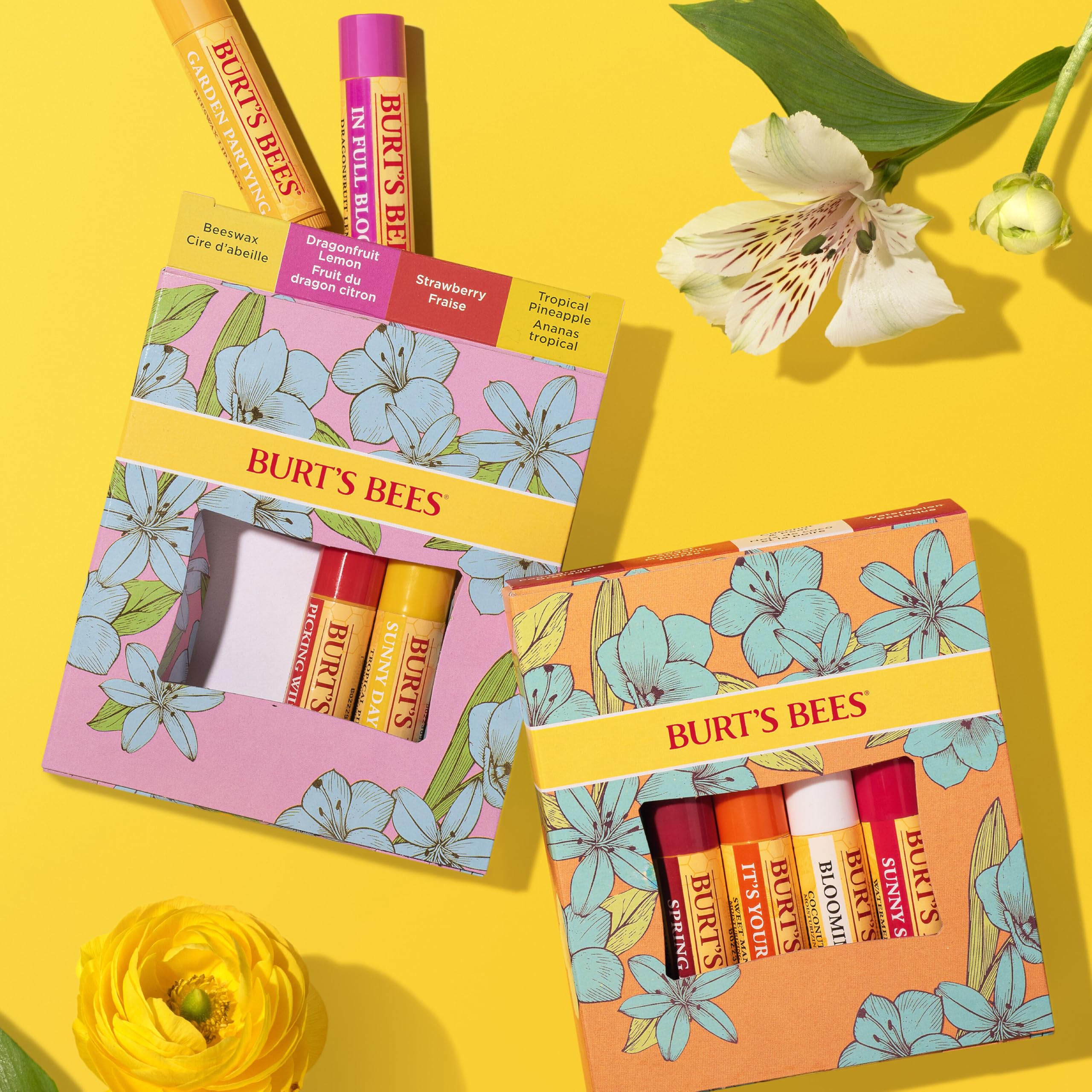 Burt's Bees In Full Bloom con cera de abejas y vitamina E, labios hidratados