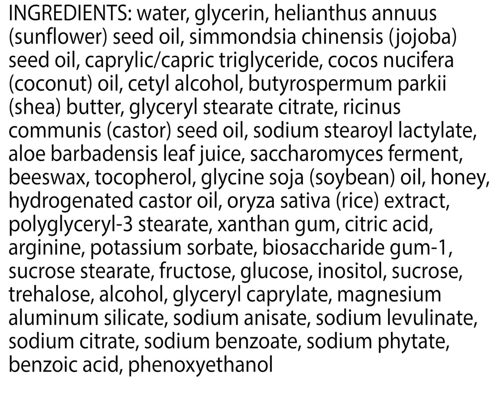 Jojoba oil and shea butter visible in Burt's Bees lotion formula for hydration