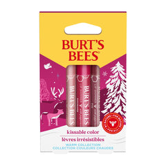 Burts Bees Kissable Color Warm Gift Set con empaque elegante para regalo.