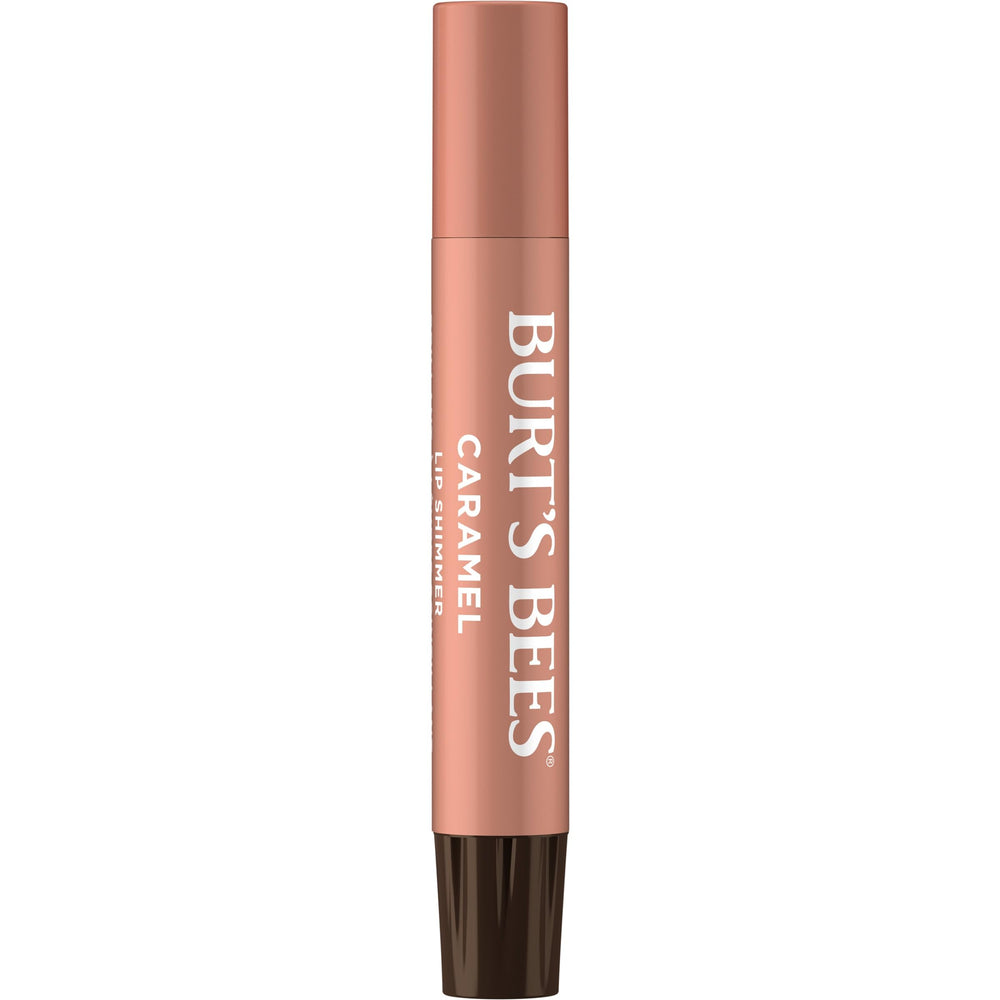 Burt's Bees Lip Shimmer Caramel, tubo compacto para una aplicación precisa y suave.