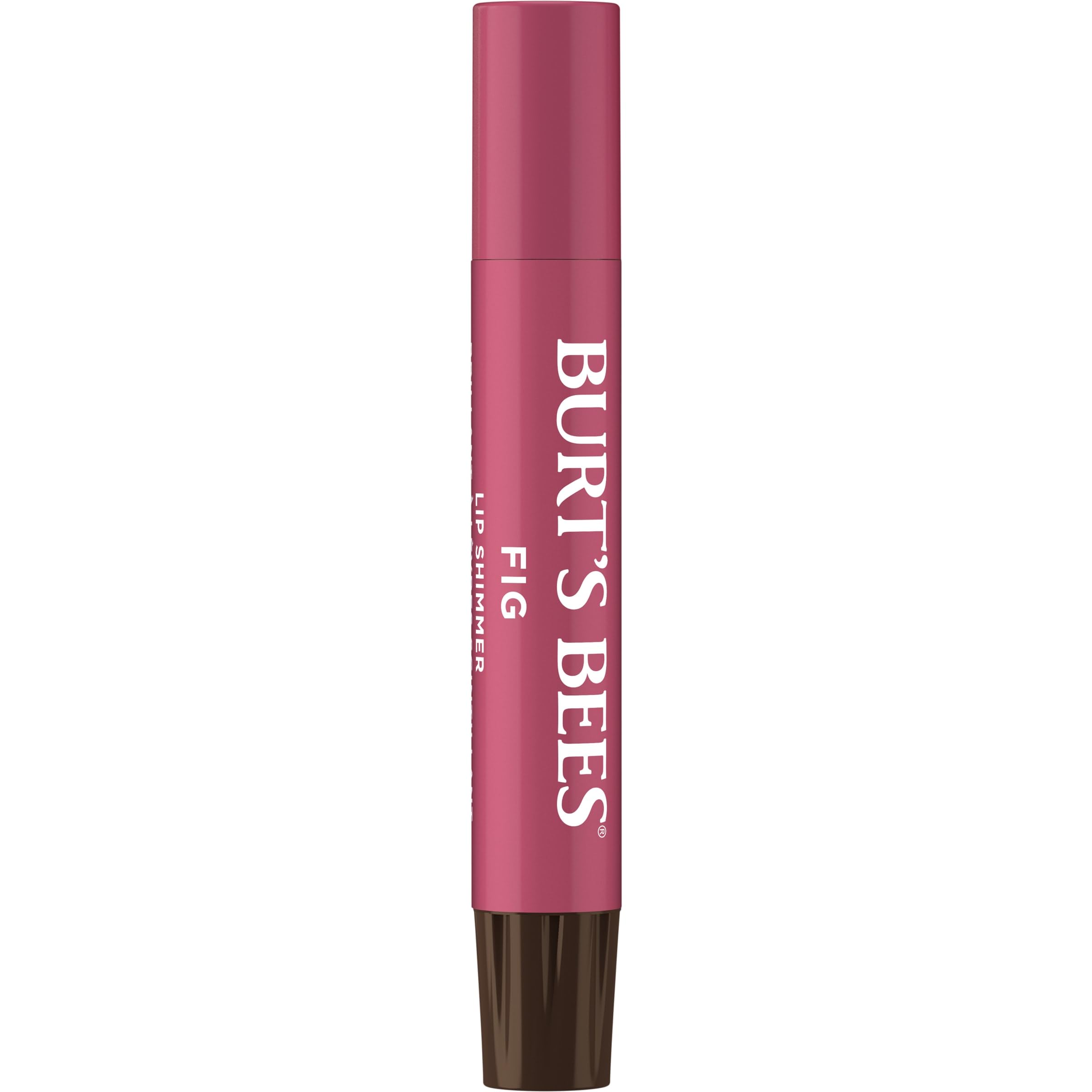 Aplicación suave de Lip Shimmer Fig con color natural.