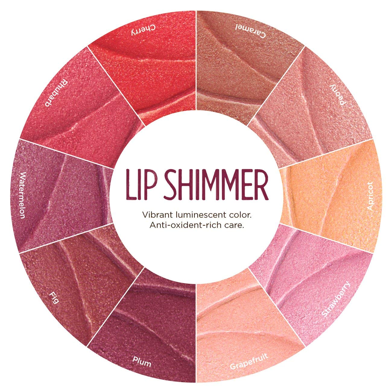 Color coral oscuro de Lip Shimmer Fig para un look natural.
