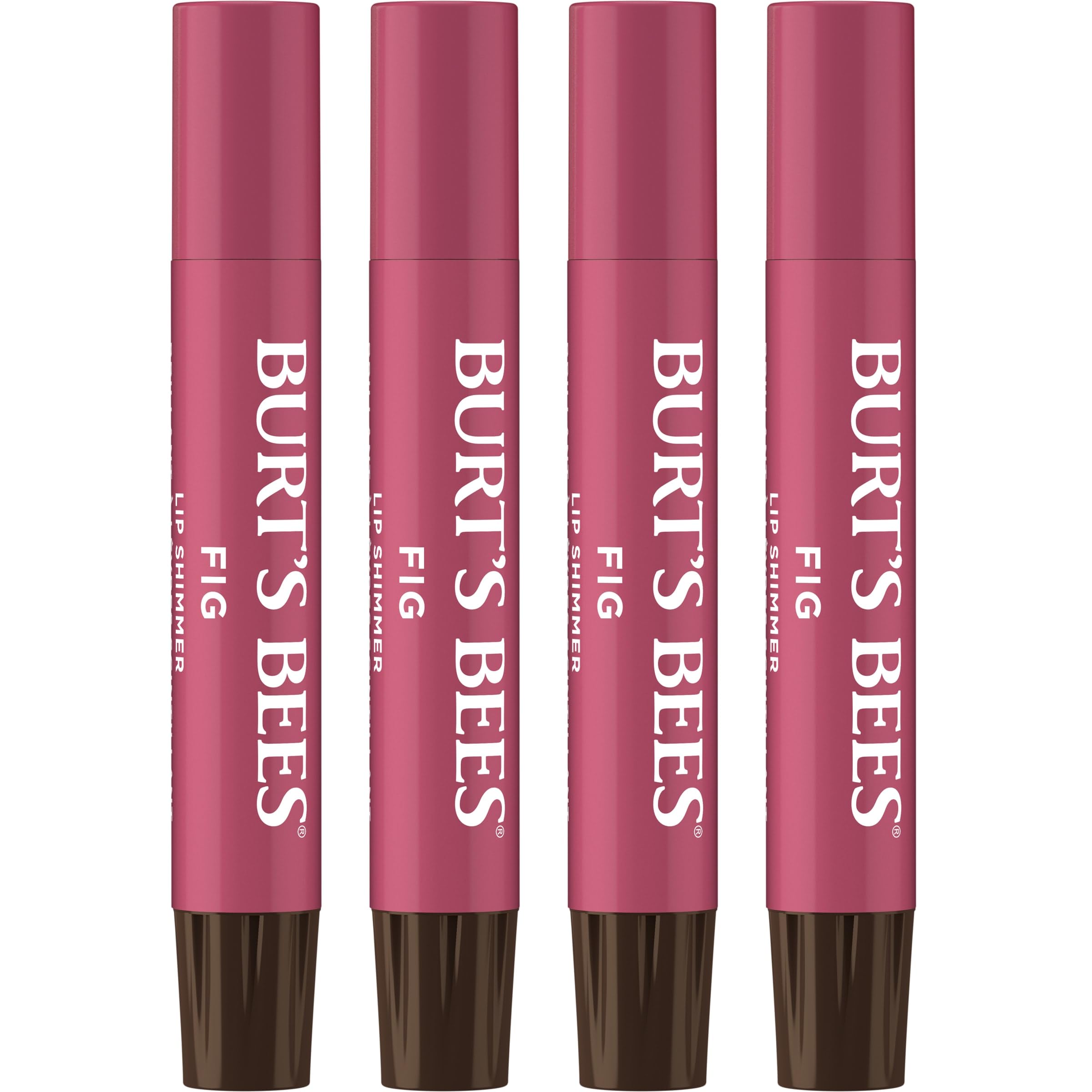 Burt's Bees Lip Shimmer Fig en empaque compacto para retoques diarios.