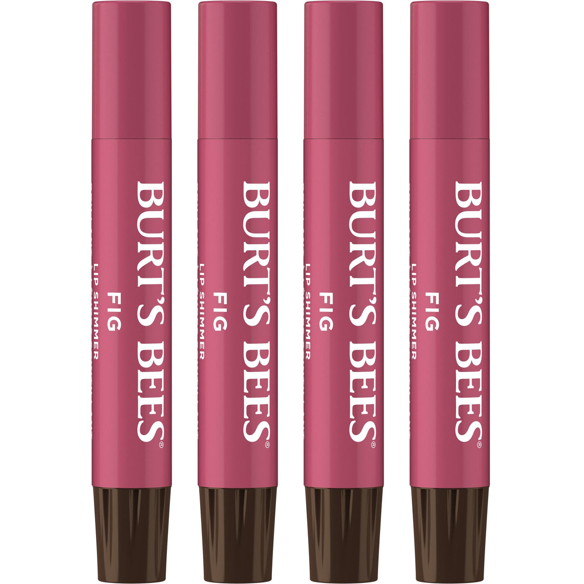 Burt's Bees Lip Shimmer Fig en empaque compacto para retoques diarios.