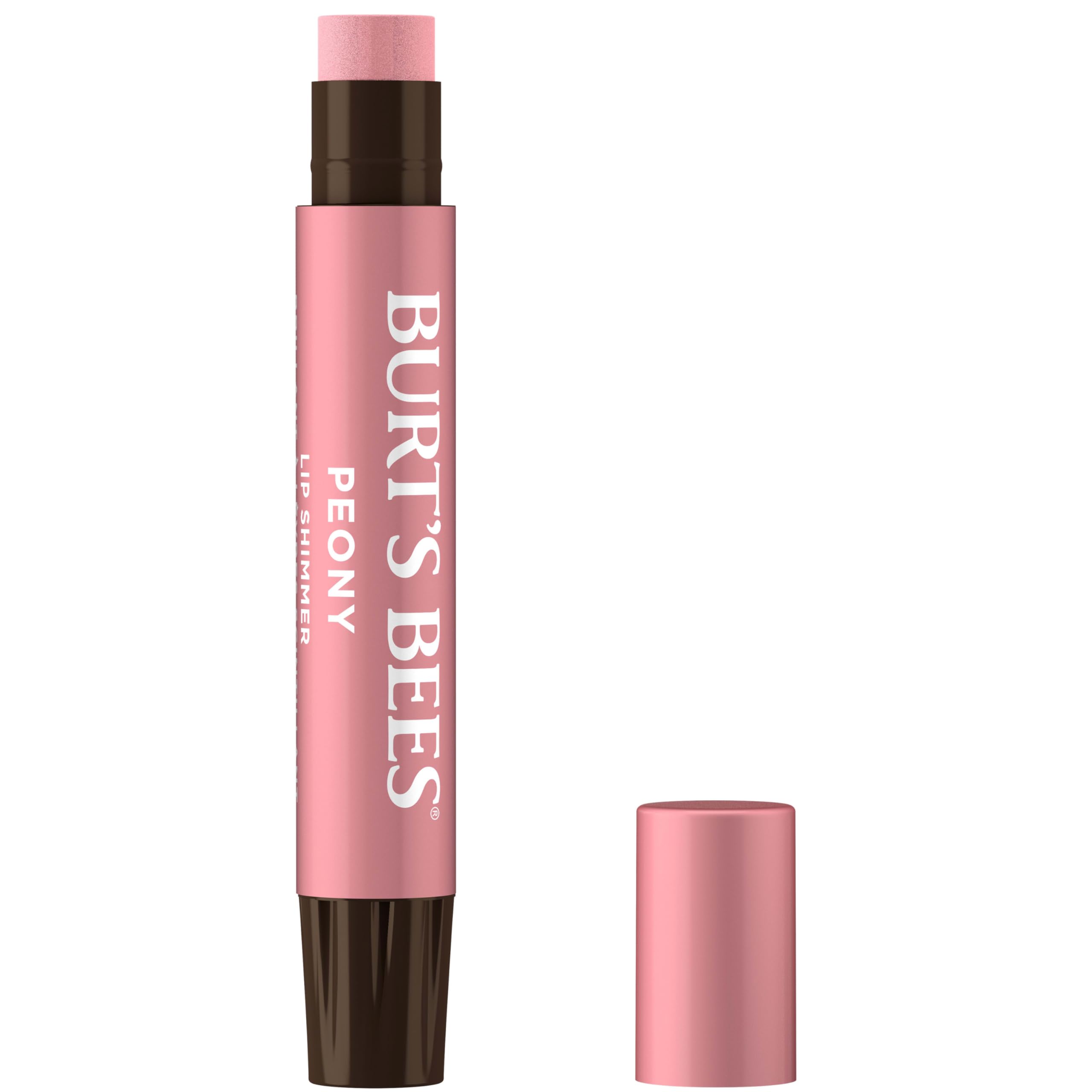 Lip Shimmer Peony en aplicación cremosa brinda humectación instantánea.