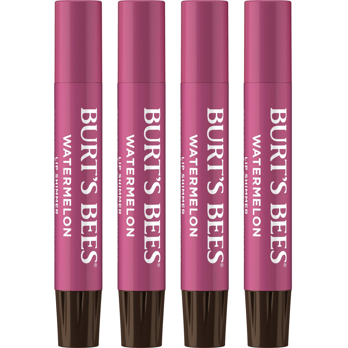 Burt's Bees Lip Shimmer Watermelon, aplicación suave para brillo sutil.