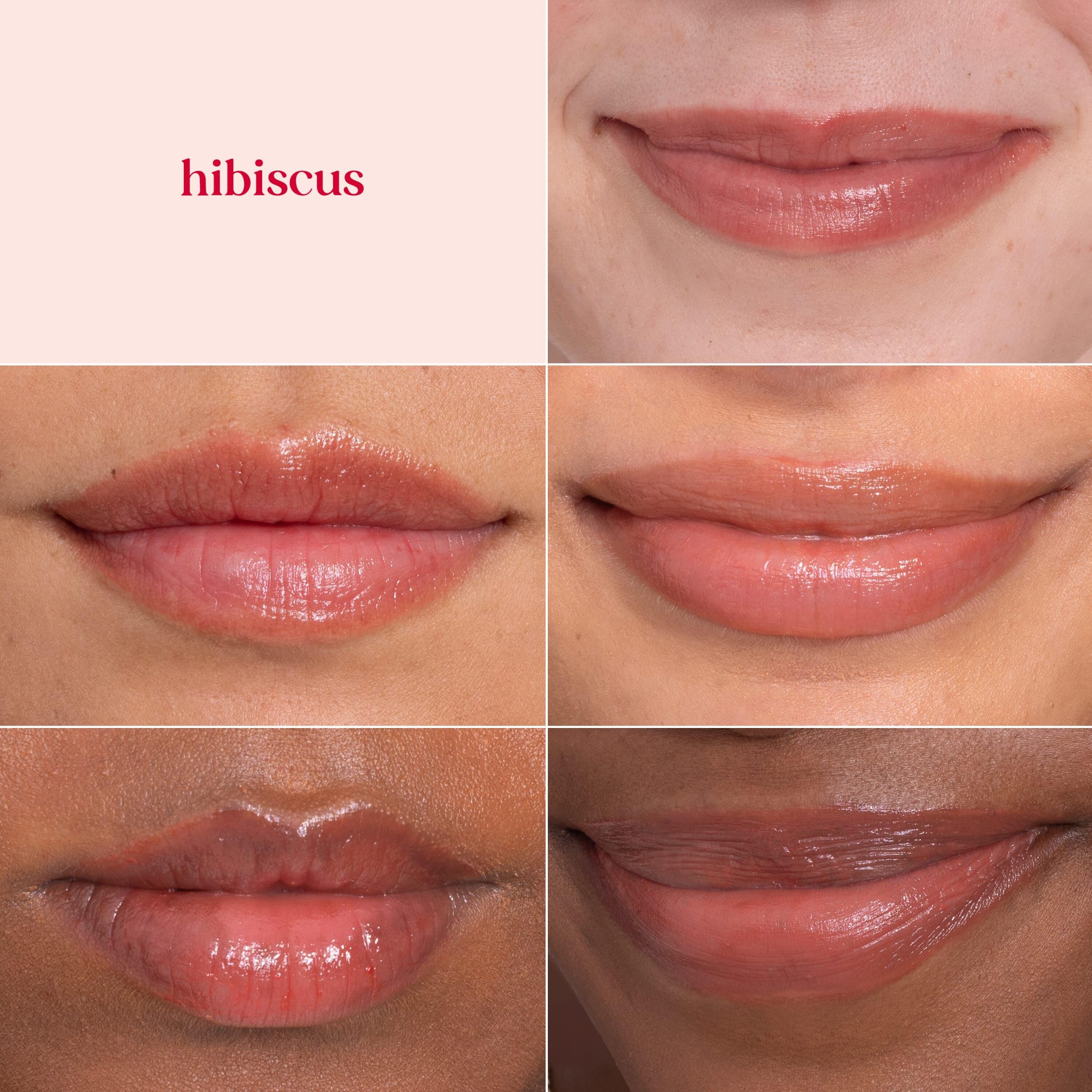 Burts Bees Bálsamo labial tintado Hibiscus, manteca de karité para labios nutridos