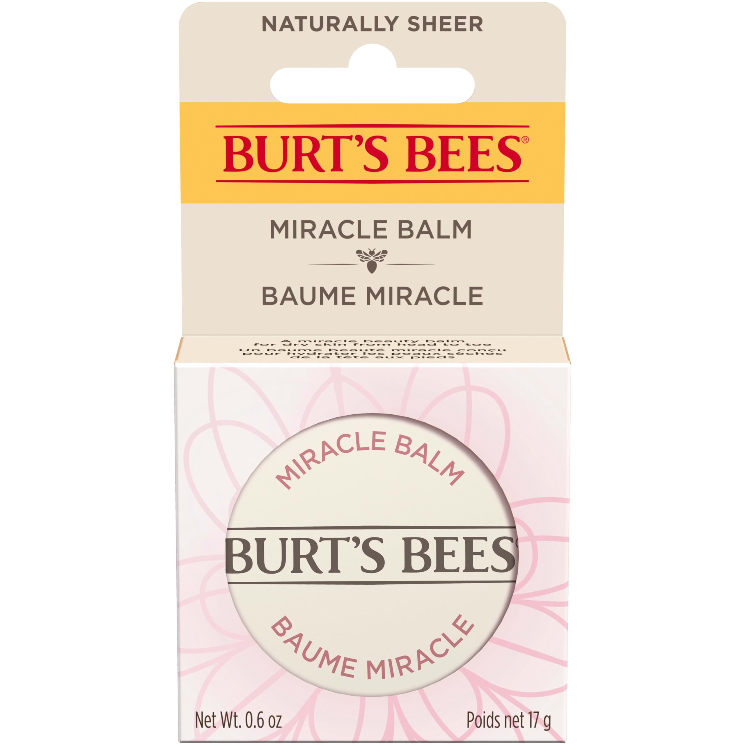 Burt's Bees Miracle Balm, aplicación multiuso sin maquillaje para un acabado natural.