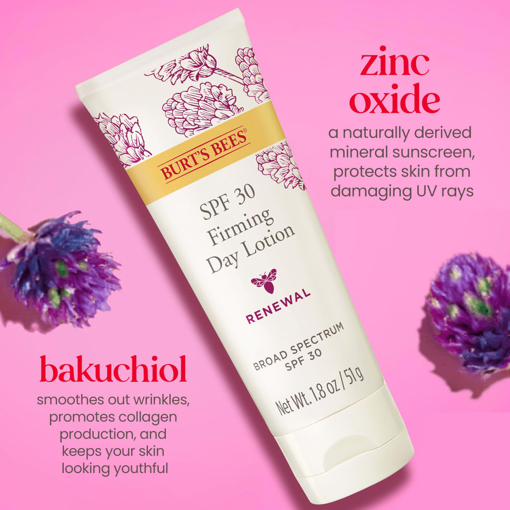 Texture légère Burt's Bees Renewal SPF30 s absorbe rapidement.