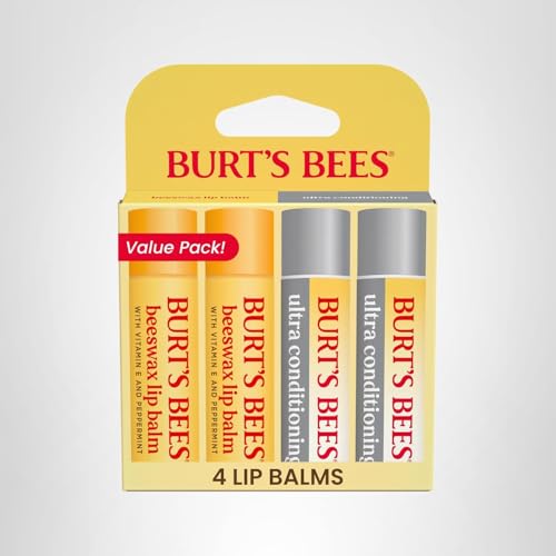 Travel-friendly Burt's Bees lip balm set for daily lip care.