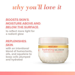 Aplicación suave de Burt's Bees Truly Glowing Gel Cream en la piel.