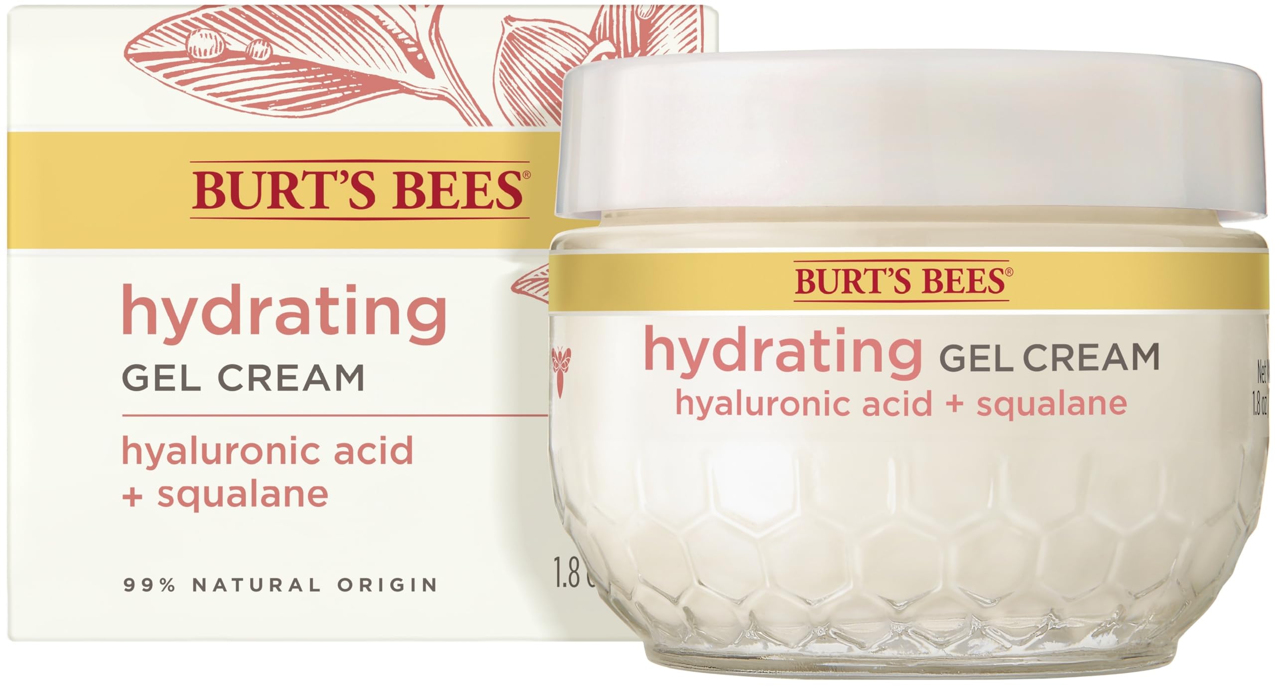 Burt's Bees Truly Glowing Gel Cream, envase listo para hidratación diaria.