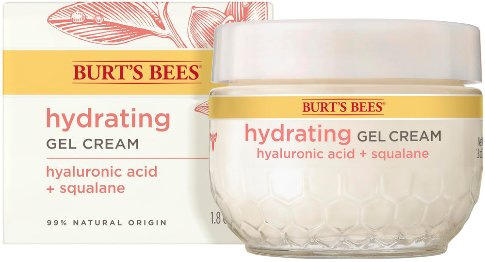 Burt's Bees Truly Glowing Gel Cream, envase listo para hidratación diaria.