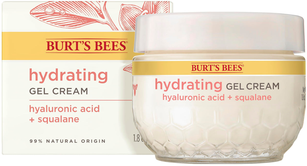 Burt's Bees Truly Glowing Gel Cream, envase listo para hidratación diaria.