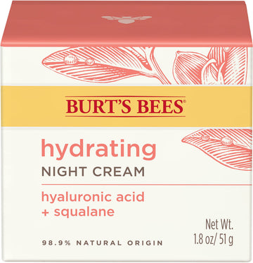Ingredientes hidratantes de Burt's Bees Night Cream para piel suave.