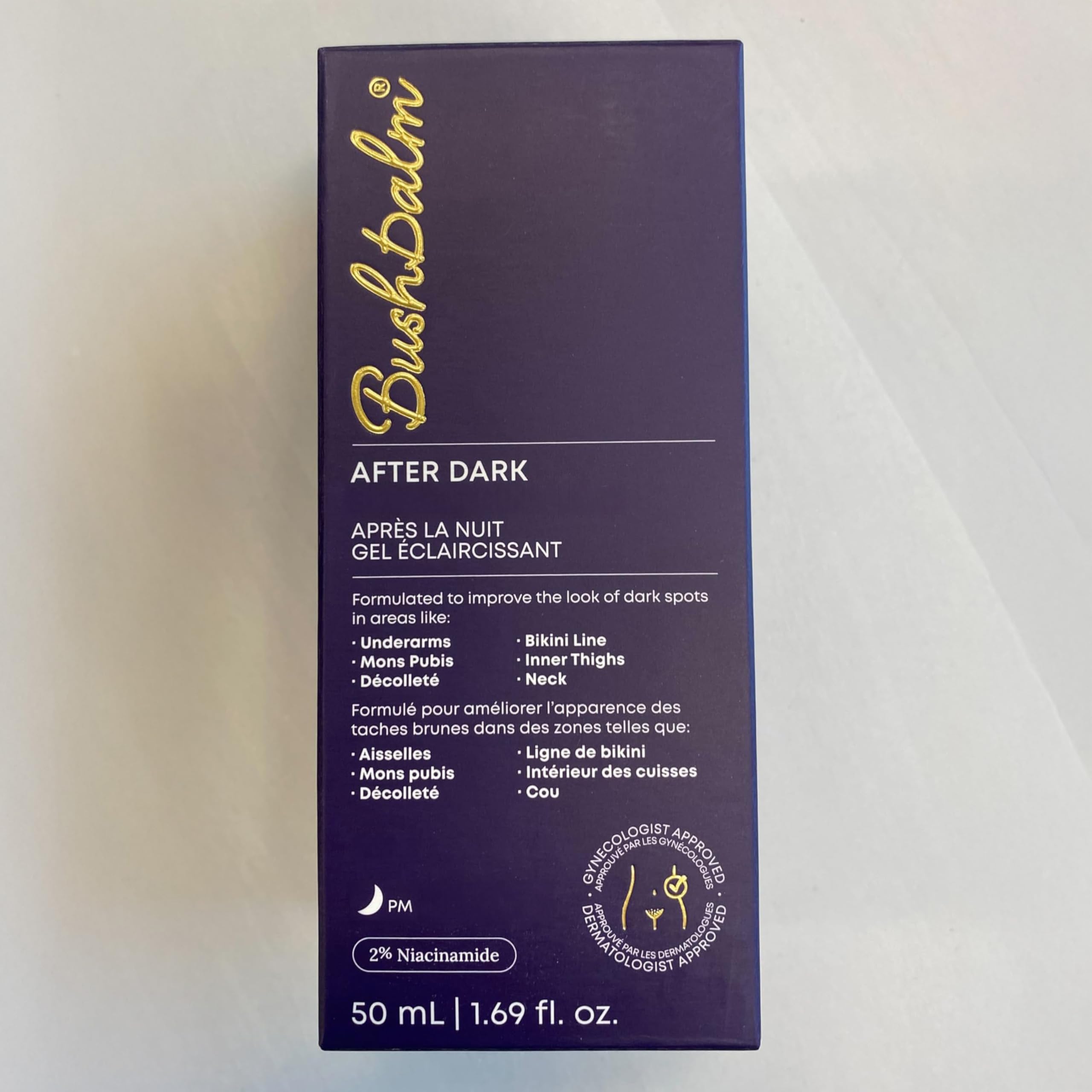 Bushbalm After Dark Gel para la zona del bikini, tono más uniforme
