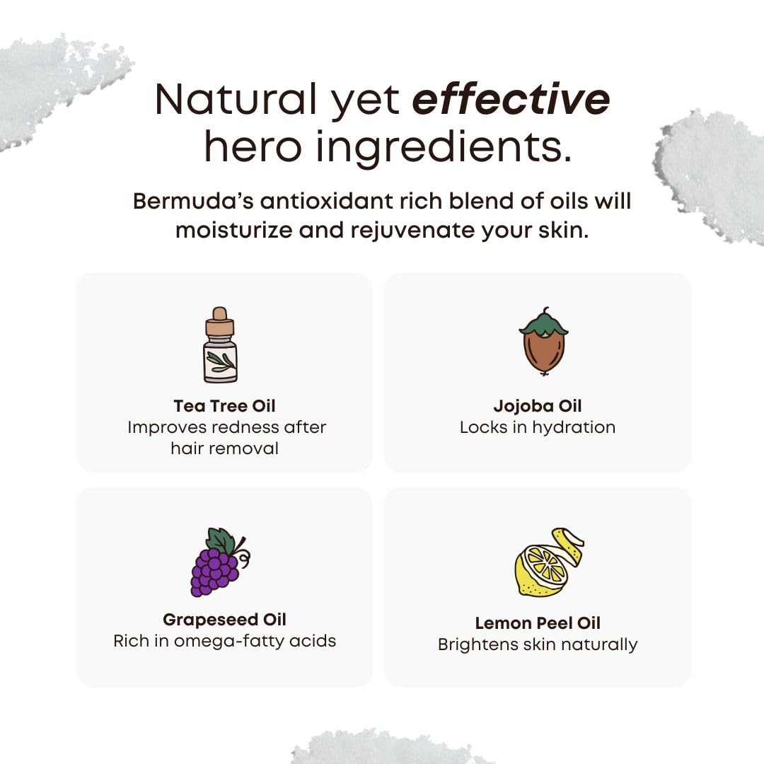 Aceite de coco incluido en Bermuda Exfoliante para hidratación profunda.
